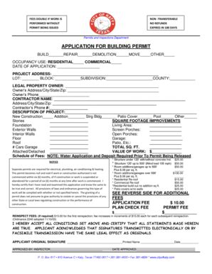 city of katy building permits